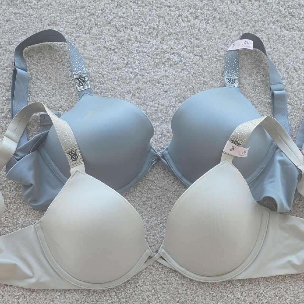 Stylish Gray and Cream Women's Bras